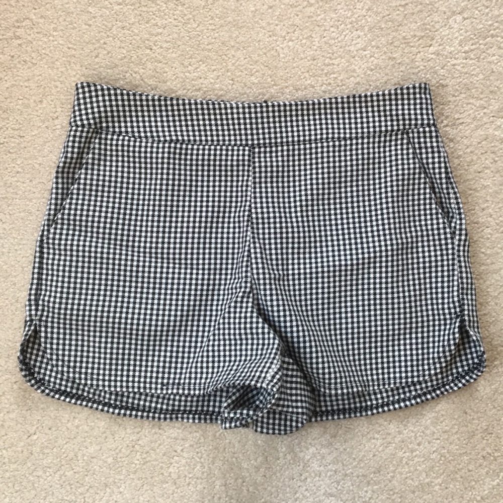 Black Gingham Shorts